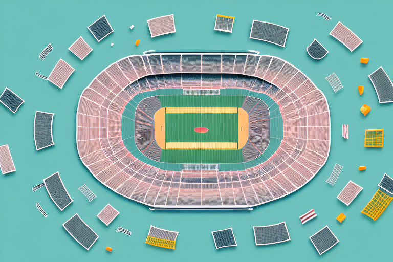 A sports stadium